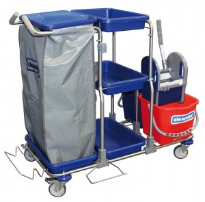 Grand chariot de nettoyage 2x 15 L